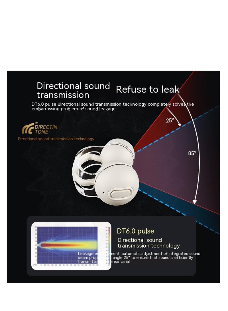 Ear-Clip Bone Conduction Headphones Bluetooth 5.3, Painless Wireless Open Ear Clip on Earbuds, Connecting Dual Devices Simultaneously, with Charging Case, Waterproof Earbuds for Sports - Image 5