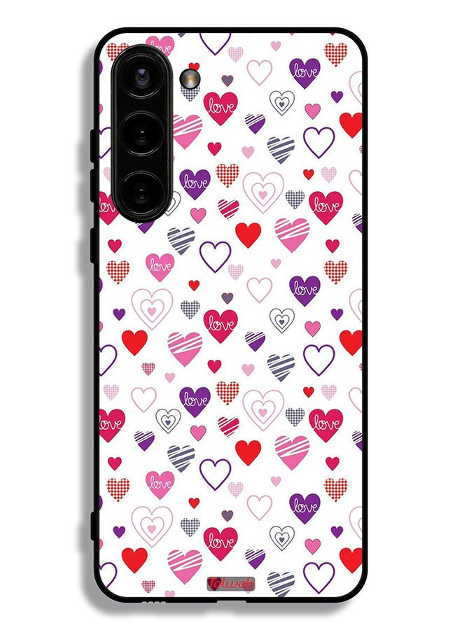 Tolwak Samsung Galaxy S23 5G Protective Case Cover Hearts Doodle - Image 3