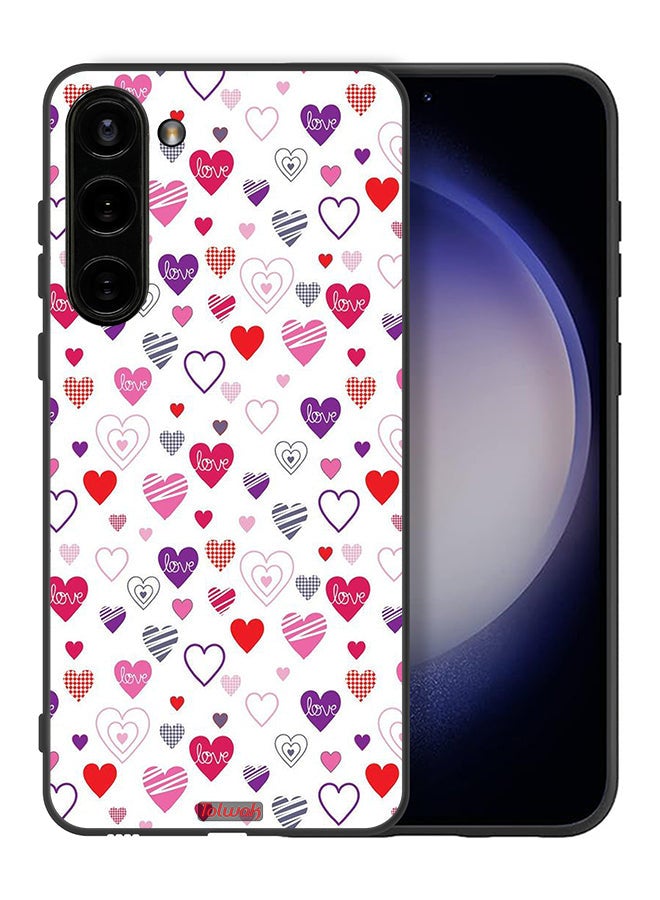 Tolwak Samsung Galaxy S23 5G Protective Case Cover Hearts Doodle - Image 2