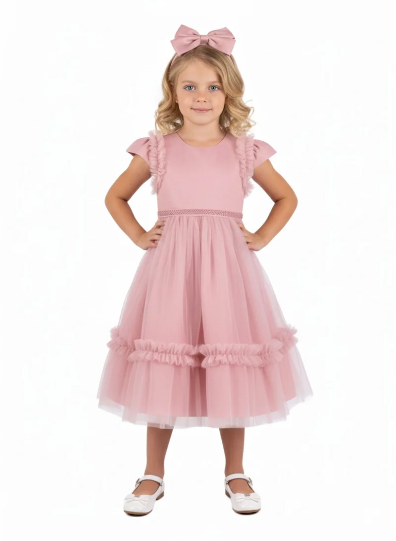 دىدانيالا فستان سهرة تول مكشكش