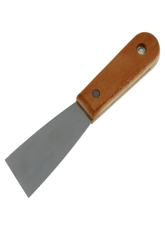 LUORNG 2pcs Carbon Steel Stiff Putty Knives with Wooden Handle 1.5" Drywall Taping Chisel Scraper Putty Tool for Taping Paint Wall Floor Tile Putty Scraper - Image 5