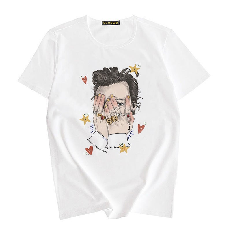 Cross-border supply T-shirt cartoon printed T-shirt women's short-sleeved women's clothing - Image 2