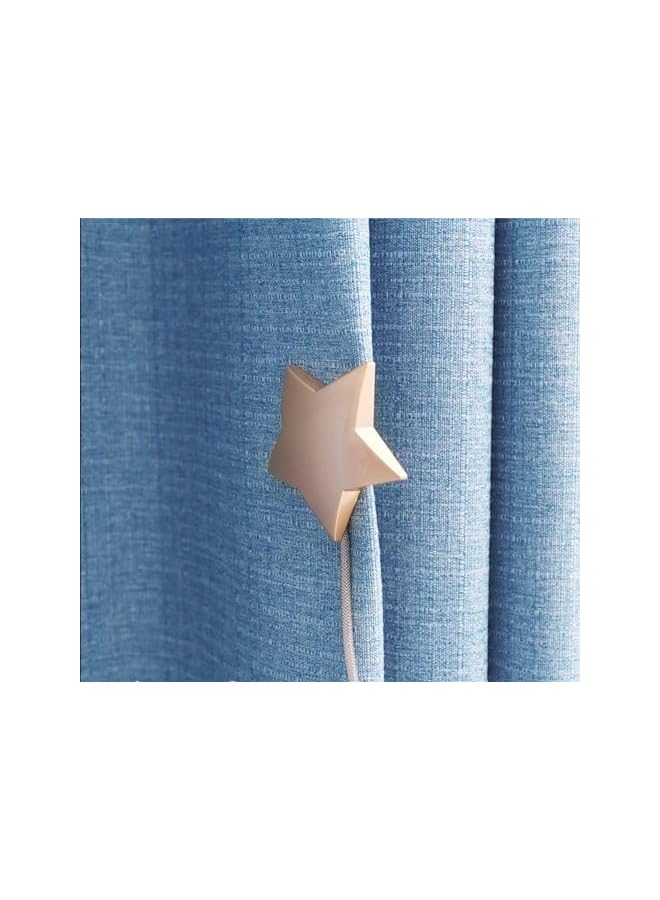 The Bros 2 قطع خطافات ستائر مغناطيسية، شكل نجمة لطيف لربط الستائر، مشابك تثبيت ستائر زخرفية للستائر المعتمة، خطافات ستائر مغناطيسية للديكور الفني في المنزل والمكتب - Image 4