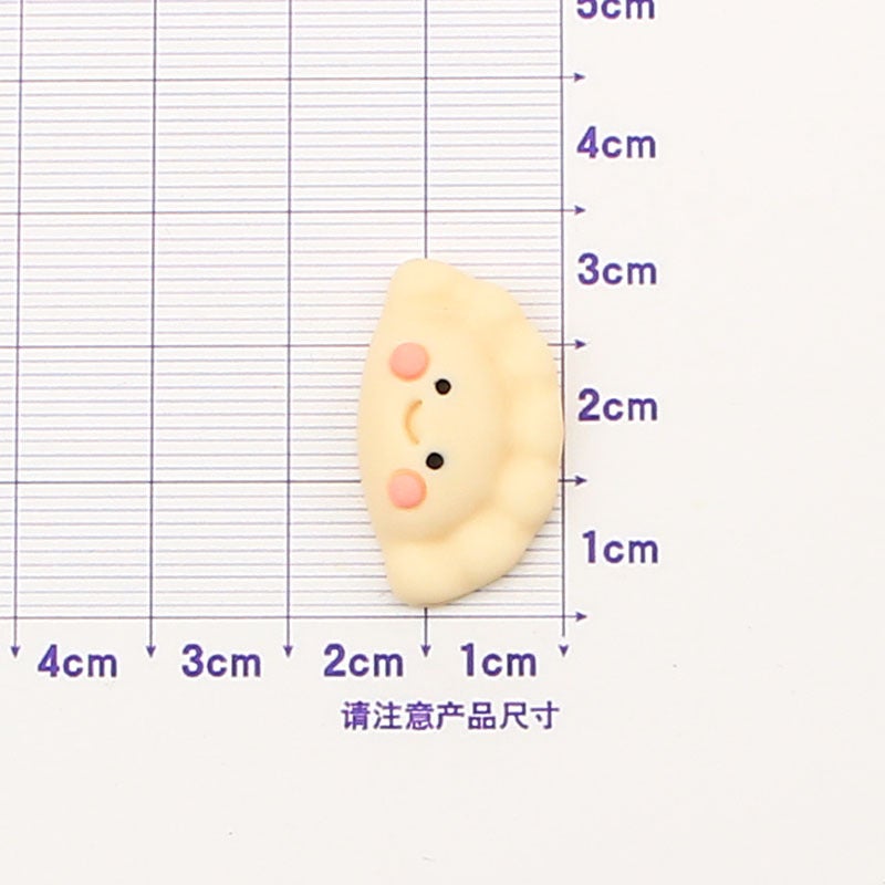 Creative dumpling resin accessories cream glue mobile phone shell head rope hairpin jewelry diy wholesale water cup sticker stationery box Cartoon Dumplings 