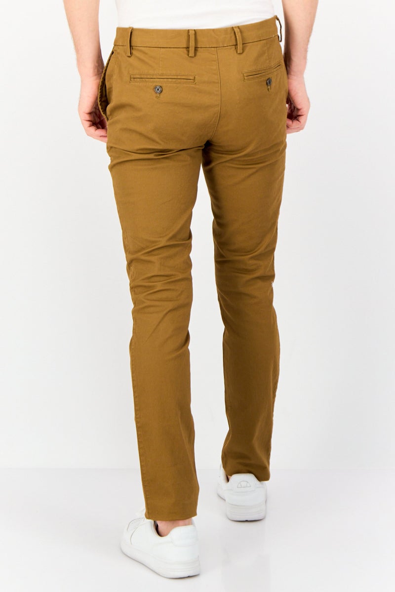 GAP Men Regular Fit Plain Skinny Pants, Brown  - Image 4