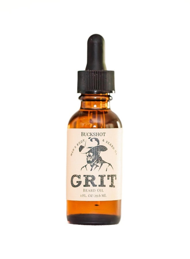 GRIT Buckshot Premium Beard Oil (1 Fl oz) | Coconut Oil, Vitamin E | Beard Oil for Grooming | Hydrating Conditioning Oils | Softens Brittle & Dry Facial Hair | - Image 1