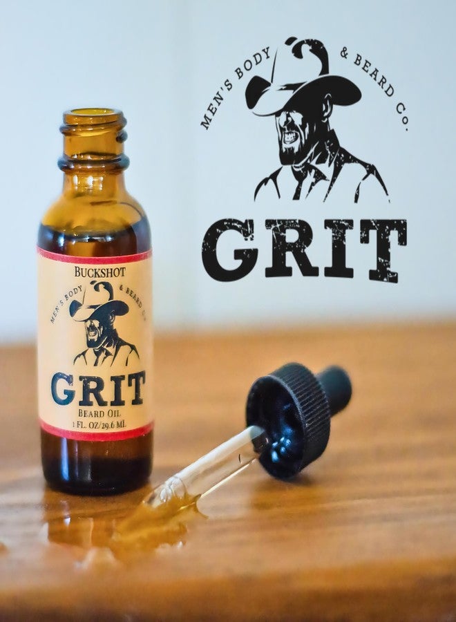 GRIT Buckshot Premium Beard Oil (1 Fl oz) | Coconut Oil, Vitamin E | Beard Oil for Grooming | Hydrating Conditioning Oils | Softens Brittle & Dry Facial Hair | - Image 5