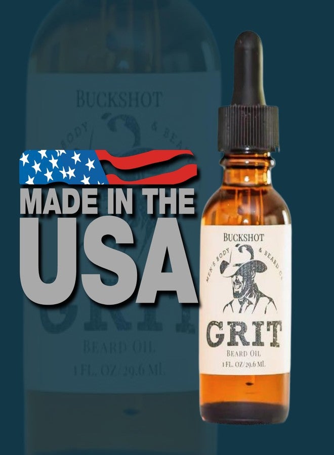 GRIT Buckshot Premium Beard Oil (1 Fl oz) | Coconut Oil, Vitamin E | Beard Oil for Grooming | Hydrating Conditioning Oils | Softens Brittle & Dry Facial Hair | - Image 4