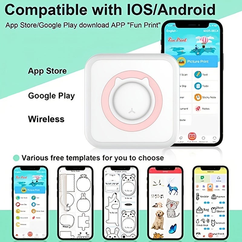 【Fast Shipping】C15 Portable Mini Thermal Printer Pocket Student Error Correction Bluetooth - Image 3