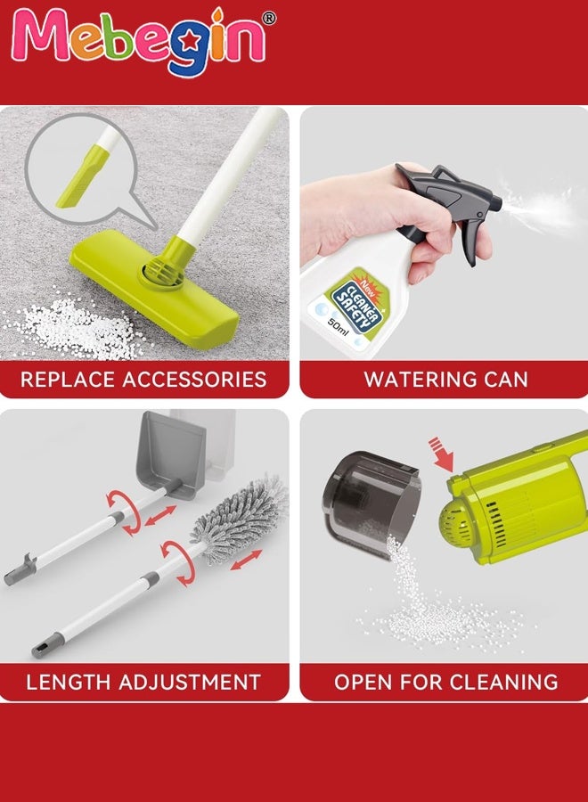 MEBEGIN 29PCS Cleaning Tools Set, Toddler Cleaning Toy Set, Detachable Housekeeping Cart with Broom, Dust Pan and Spray Bottle, Vacuum Cleaner and Other Rich Accessaries, Creative Play House Toy, Ideal Gift for Kids Aged 3+ - Image 4