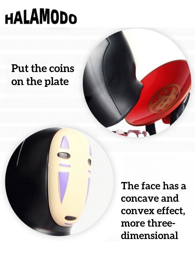 هالامودو بنوك الألعاب No Face Man Outlook Coin Bank Money Banks بنك نقود آلي يأكل النقود مع موسيقى لتزيين الطاولة كهدية عيد ميلاد ورأس سنة جديدة وعيد الشكر وعيد الأطفال  - Image 4