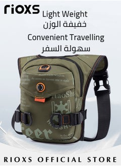 RIOXS Leg Drop Motorcycle Bag for Men Women Nylone Belt Waist Bag for Riding Lightweight Waterproof Travel Shoulder Crossbody Bags with Adjustable Straps  - Image 5