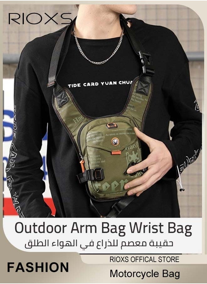 RIOXS Leg Drop Motorcycle Bag for Men Women Nylone Belt Waist Bag for Riding Lightweight Waterproof Travel Shoulder Crossbody Bags with Adjustable Straps  - Image 3