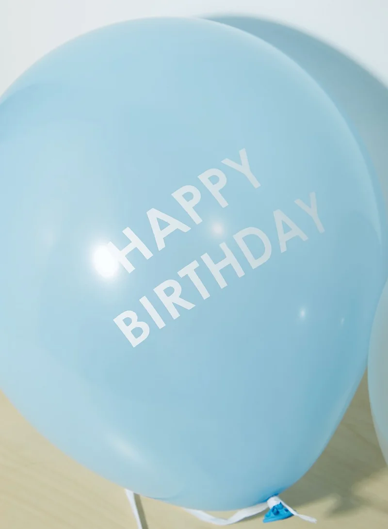 Talking Tables Latex Balloons, 2 Confetti Filled, 3 Printed With Happy Birthday, 12", 5Pk