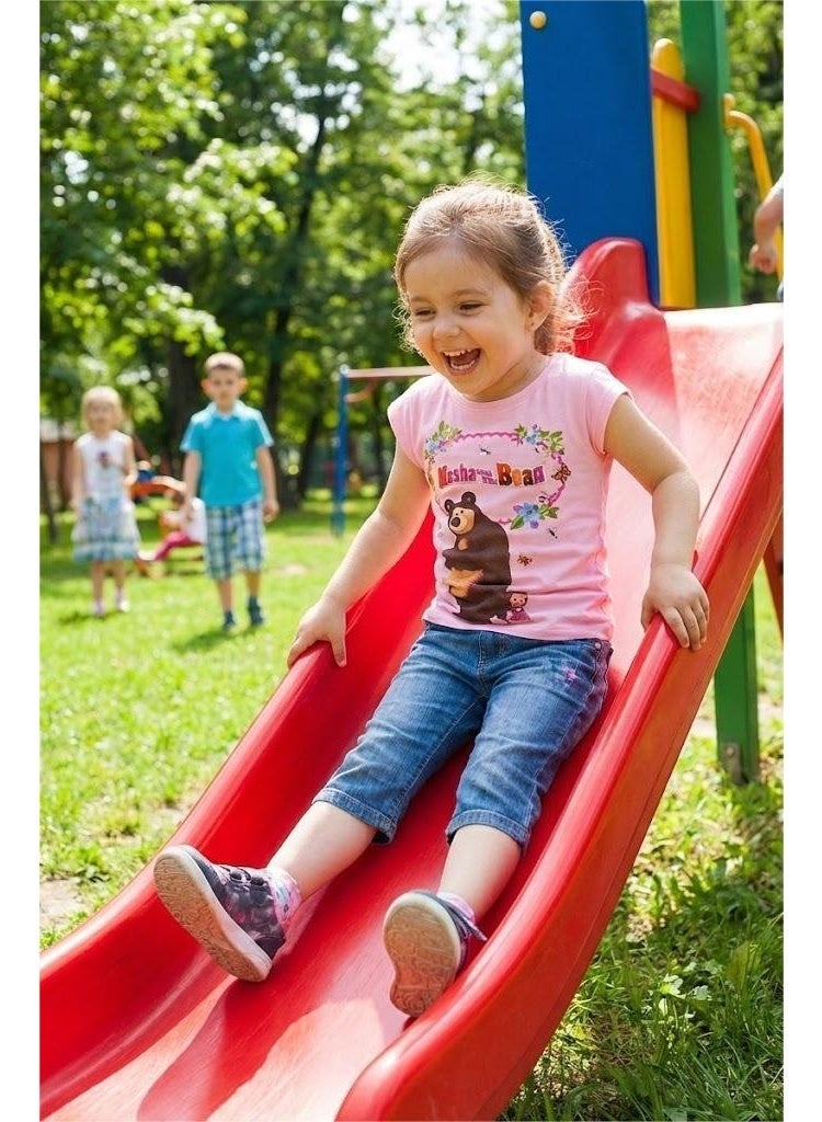 ماشا أند ذا بير ماشا آند ذا بير بنات تي شيرت قصير الأكمام100%قطن - Image 3