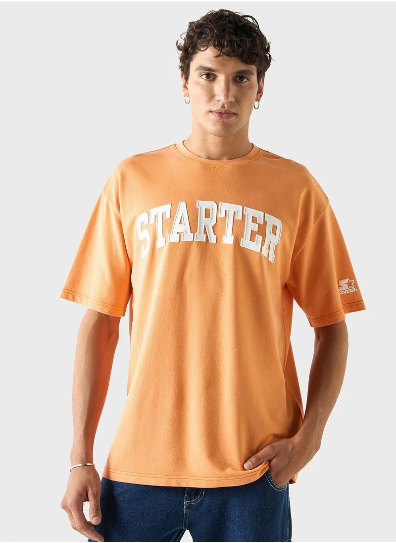 STARTER Logo Print Cerw Neck T-Shirt