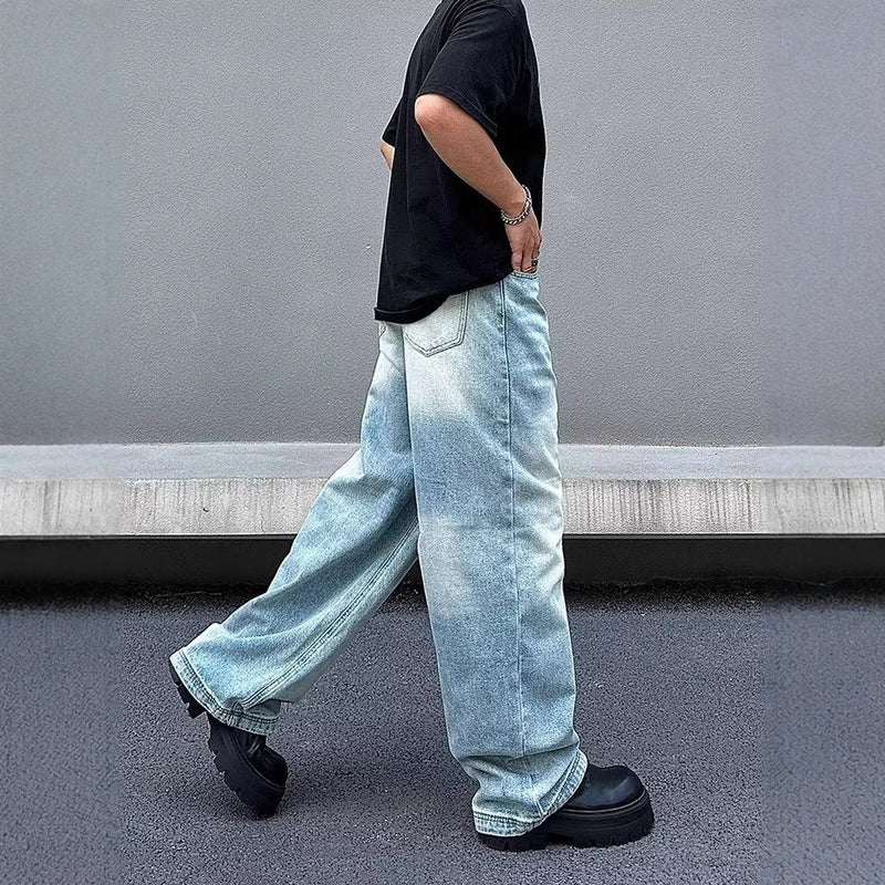 Unisex Classic Denim Jeans Loose Fit Daily Outdoor Wear - Image 5