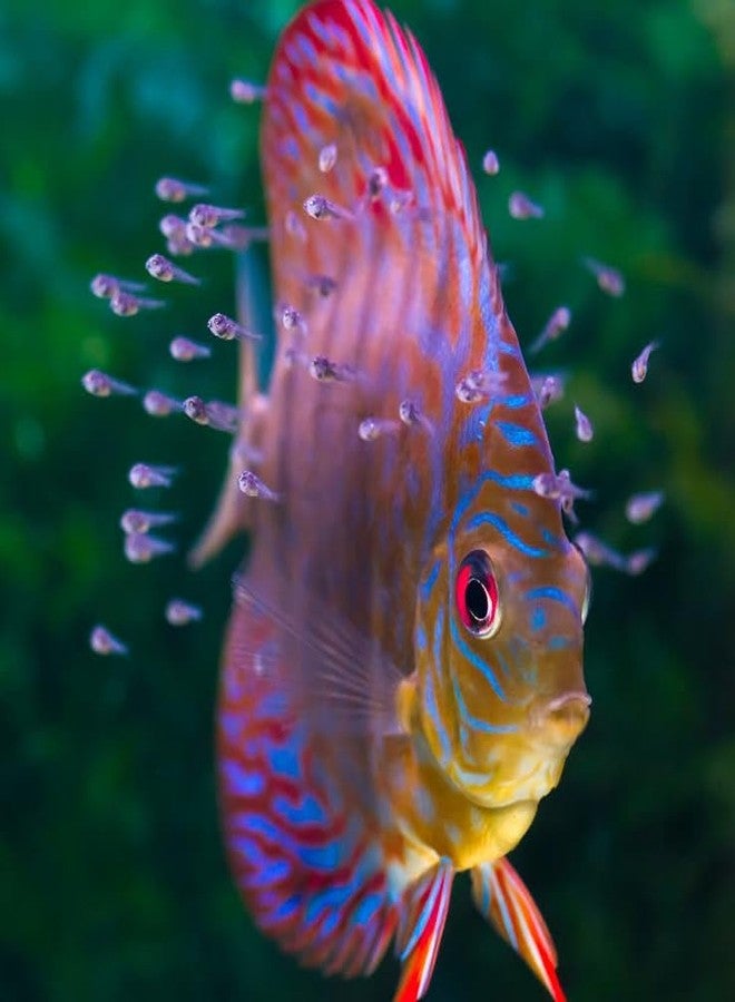 Aquatic Foods Inc. ديدان الدم المجففة بالتجميد من شركة أكواتيك فودز، مناسبة لصغار أسماك الزينة الاستوائية، وأسماك الجوبي، والتترا، والبيتا، والأسماك الصغيرة... عبوة 1 أونصة - Image 4