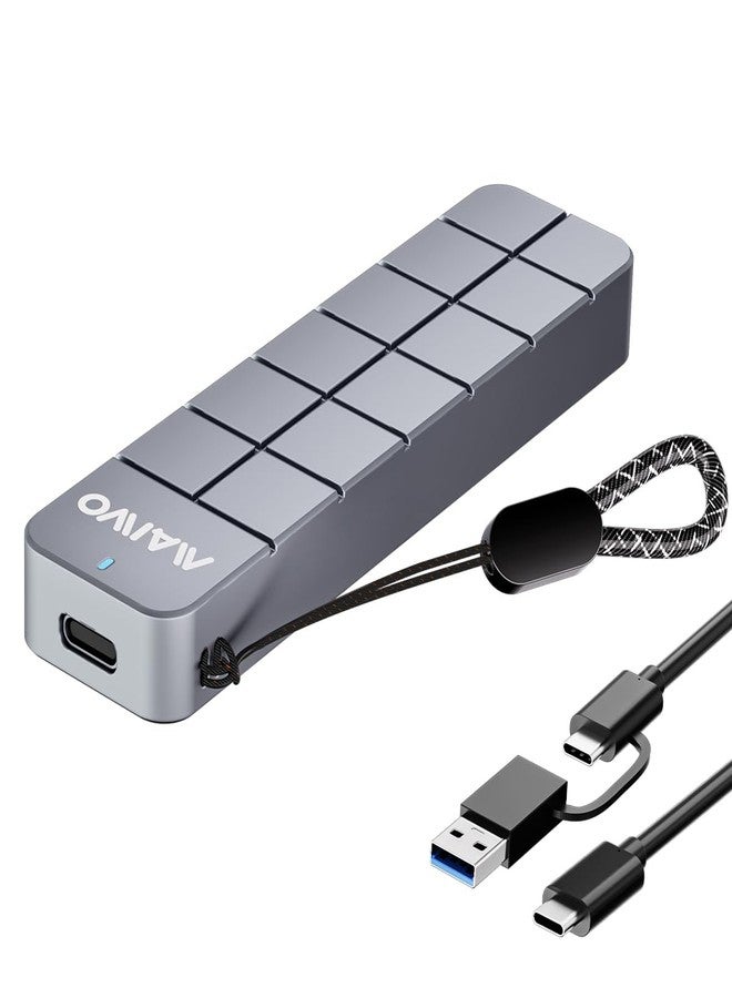 مايوو علبة محرك أقراص الحالة الصلبة MAIWO M.2 NVMe SSD، منفذ USB 3.2 من الجيل الثاني بسرعة 10 جيجابت في الثانية، سعة 8 تيرابايت، كابل من النوع C ثنائي في 1، محول USB-C إلى M-Key PCIE NVME SSD، علبة من الألومنيوم - Image 1