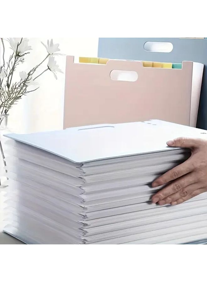 Blue Large Capacity Accordion File Organizer for Office Documents and Music - Image 5