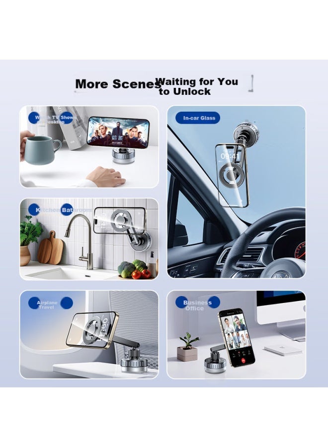 Zitai Magnetic Car Phone Holder With Vacuum Suction Cup For Car Dashboard And Center Console, M39 Black - Image 5