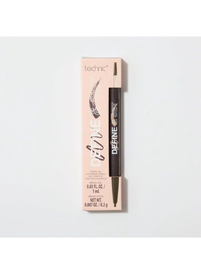 Technic Define and Set 2-in-1 Brow Sculpt - Dark Brown - Image 1