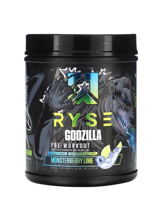RYSE RYSE, Godzilla, Pre-Workout, Monsterberry Lime, 1.74 lb (792 g)  - Image 1