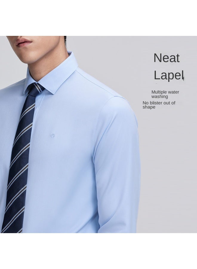 Goldlion Cloud-touch Shirt】soft Modal Wrinkle-resistant Long Sleeve Solid Color Business Shirt Slim Fit Shirt - Image 3
