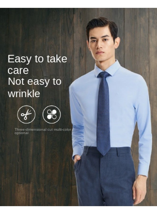 Goldlion Cloud-touch Shirt】soft Modal Wrinkle-resistant Long Sleeve Solid Color Business Shirt Slim Fit Shirt - Image 1