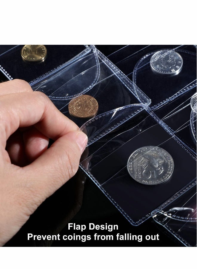 Single Pocket Coin Sleeves, 50 Pcs Collectors Individual Clear Plastic Sleeves Holders Small Pouch Protector for Coins Jewelry and Items Storage (2.2 Inches)  - Image 3