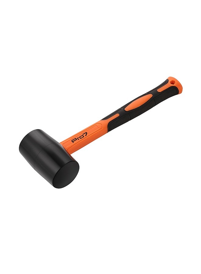 LAWAZIM Pro7 Rubber Mallet with Fiber Handle - 350g - Non-Marring Soft Face Hammer with Shock-Absorbing Ergonomic Grip - Ideal for Flooring, Tile Installation, Woodworking, DIY, and Camping - Image 1