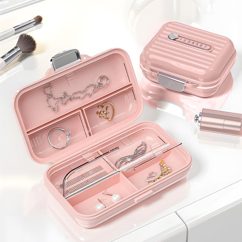 Goffing Travel Pill Organizer Box with Labels, 7 Compartments Portable Mini Pill Case, Daily Medication Organizer Storage Pill Container for Pocket Pharmacy(Pink, S) - Image 5