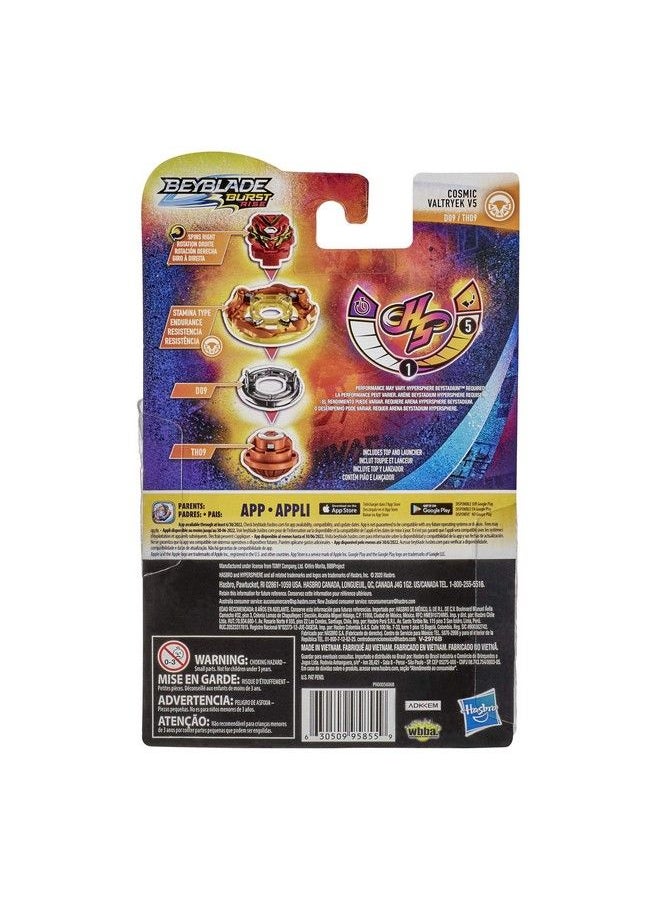 BeyBlade - Burst Rise Hypersphere Cosmic Valtryek V5 Starter Pack Stamina Type Battling Game Top And Launcher Toys Ages 8 And Up - Image 1