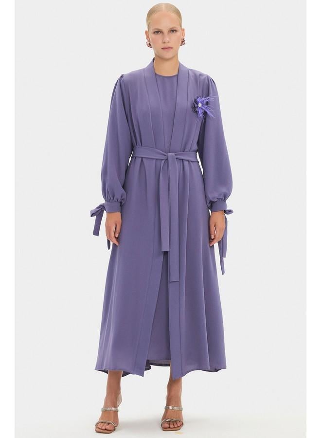 جون عباية مطرزة بتفاصيل نسائية من جوني - ليلكي - Image 1