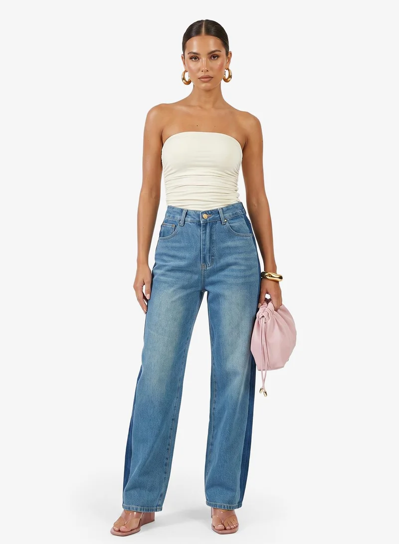 Mid Rise Straight Fit Jeans