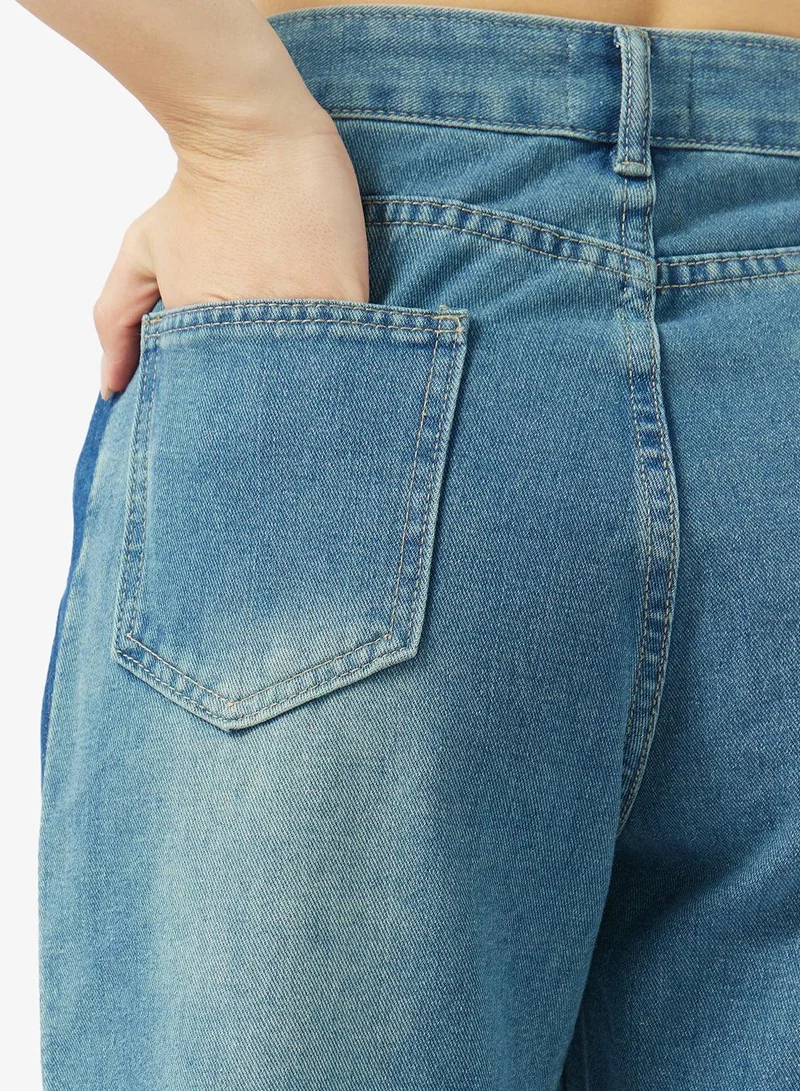 Ginger  Mid Rise Straight Fit Jeans for Women | Best Price UAE