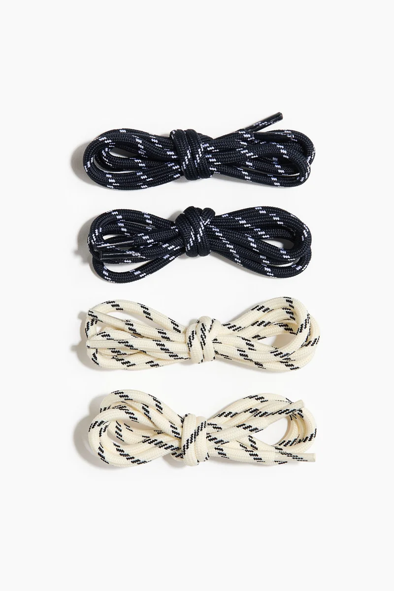 اتش اند ام عبوة من رباطين الأحذية من الدانتيل