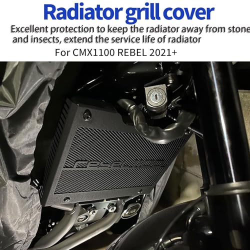 WOOGA Motorcycle Radiator Grille Guard Protector Grill Protective Cover Radiator & Oil Cooler Guards replacement for HO&NDA Rebel 1100 CMX1100 CMX 1100 Accessories 2021 2022 2023 2024 - Image 2