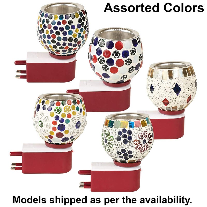 Mobhada Electric Kapoor Dani Stand for Dhup Incense BurnerBeautiful Smart Ceramic Kapoor DaniAroma Oil Burner Cum Night Lamp with Switch Design On The Kapoordani May Vary - Image 5