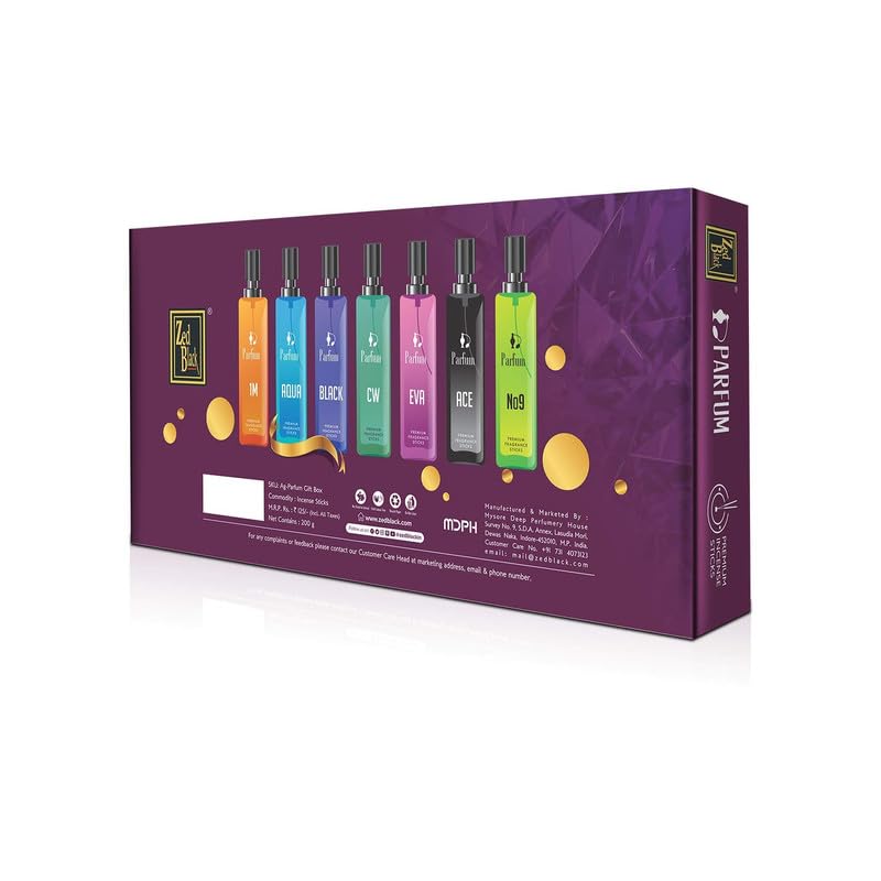 Zed Black Parfum Premium Fragrance Giftbox of Incense Sticks Pack of 2 Fragrance Incense Sticks for Positivity Freshness Luxurious Fragrance of Perfumed Incense Sticks - Image 3