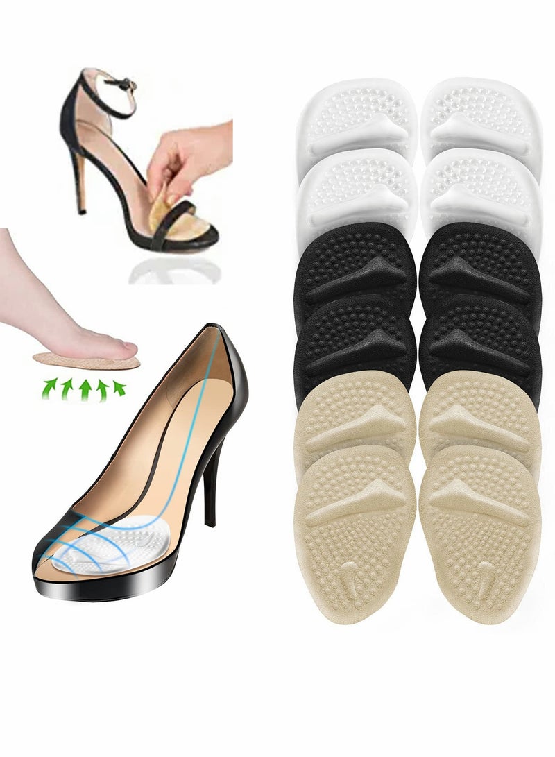 KASTWAVE Gel Insoles, 12 pcs Metatarsal Pads for Women, Shoe Insoles Foot Relief Pads Soft Gel Pads High Heel Pads Foot Pain Relief Pads Heel Inserts Feet Protectors Gel Cushions for Shoes Heels Women - Image 1