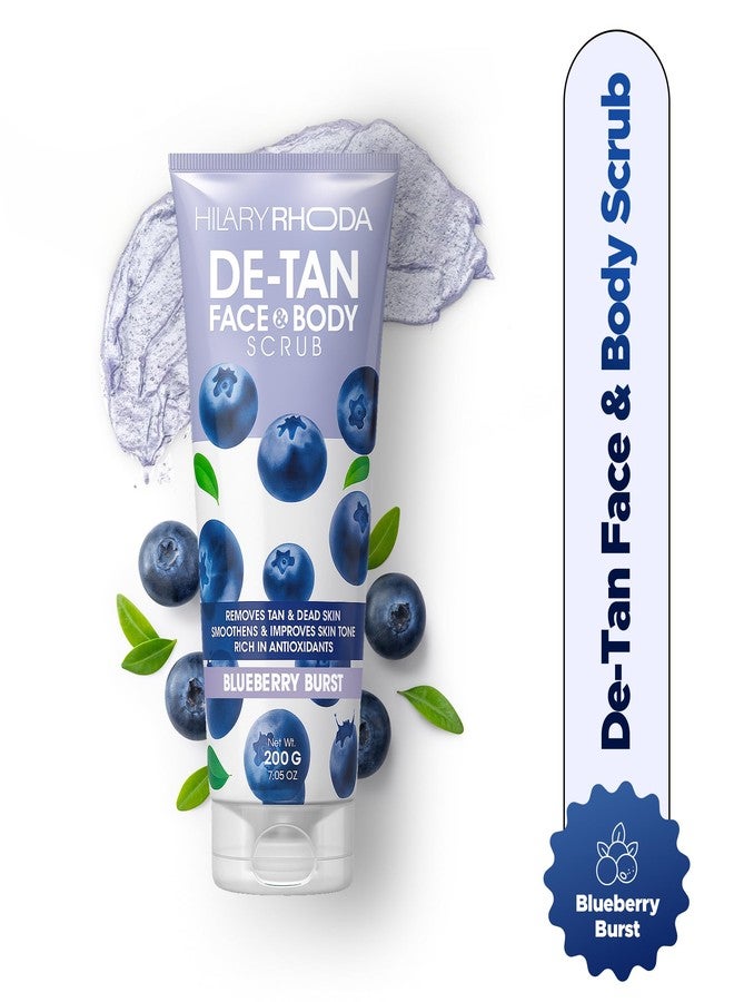 Hilary Rhoda De-Tan Face & Body Scrub | De-Tan, Exfoliate & Dead Skin Removal | Face & Body Scrub | Blueberry Extract | Removes Blackheads & Whiteheads | Encourages Healthy Skin - 200g (Blueberry Burst - Shade 01) - Image 2