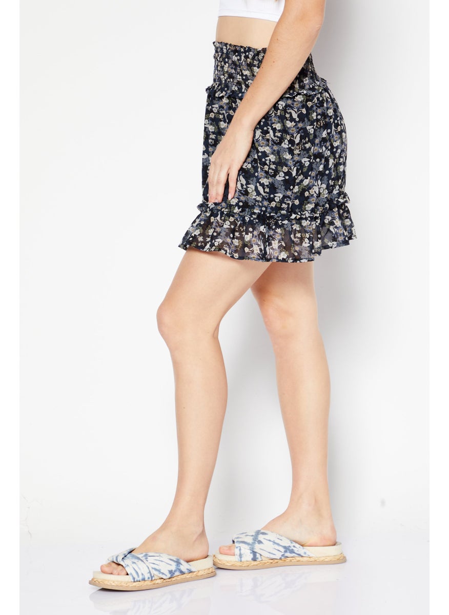 Women Regular Fit Floral Print Mini Skirt, Navy Blue Combo - pzsku/ZCA7294809B73E8CC9FC8Z/45/_/1739110587/215670c0-bd77-4e47-bb5b-a7d58102d55c