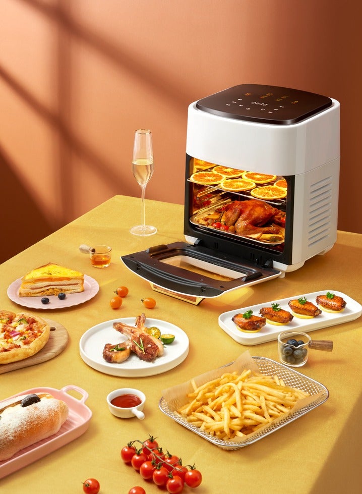 15L البصرية الهواء المقلاة الكهربائية المنزلية قدرة كبيرة متعددة الوظائف الكهربائية اتصال مقلاة كهربائية فرن كهربائي ذكي  - Image 3