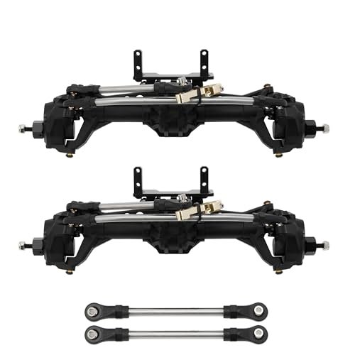 MEUS RACING SCX10 Axles Front & Rear Portal Axles for Axial SCX10 SCX10 II 1/10 RC Crawler Upgrade Pasrts, Nylon Axles with Steel Gears and Metal Bearings (Black) - Image 3