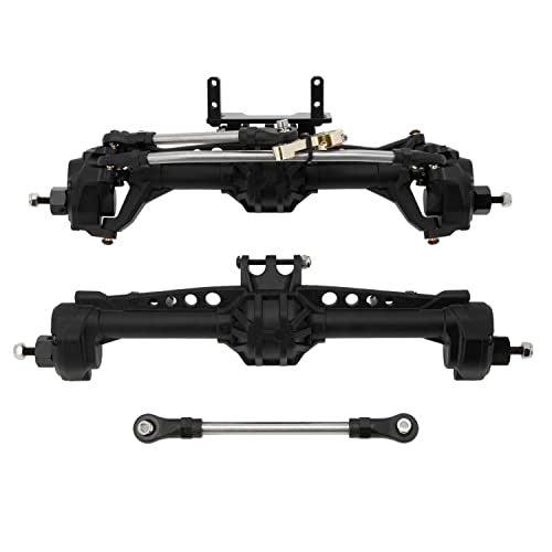 MEUS RACING SCX10 Axles Front & Rear Portal Axles for Axial SCX10 SCX10 II 1/10 RC Crawler Upgrade Pasrts, Nylon Axles with Steel Gears and Metal Bearings (Black) - Image 1