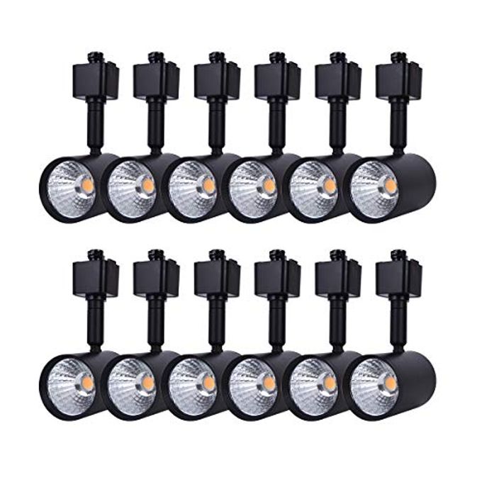 mirrea 12 Pack LED Track Lighting Heads Compatible with Single Circuit H Type Rail Ceiling Spotlight for Accent Task Wall Art Exhibition Lighting 6.5W 3000K Warm White 24 Black Painted - Image 1
