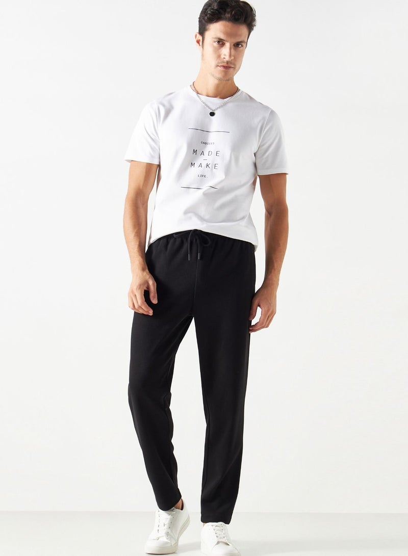 Slogan Crew Neck T-Shirt