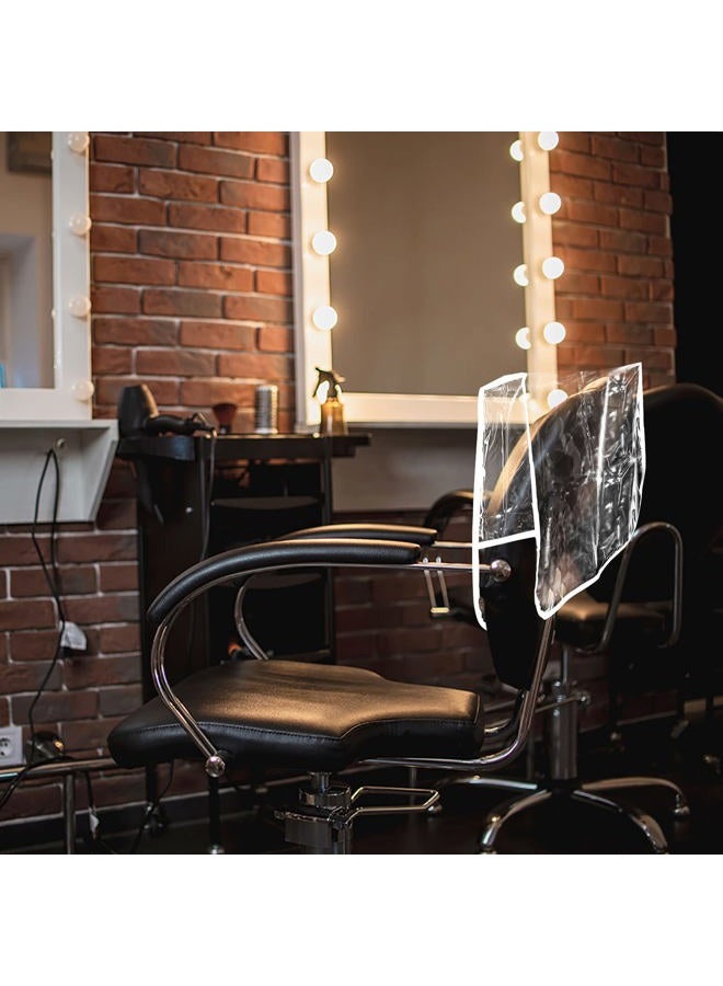 Oppaxf 5 Pieces Chair Back Cover Salon Chair Cover Plastic Clear Round Chair Back Cover Prevents Damage to Spa/Salon Chair, Hairdressing Chair Back Covers Fits Most Standard Salon Chairs, Office Chairs - Image 4