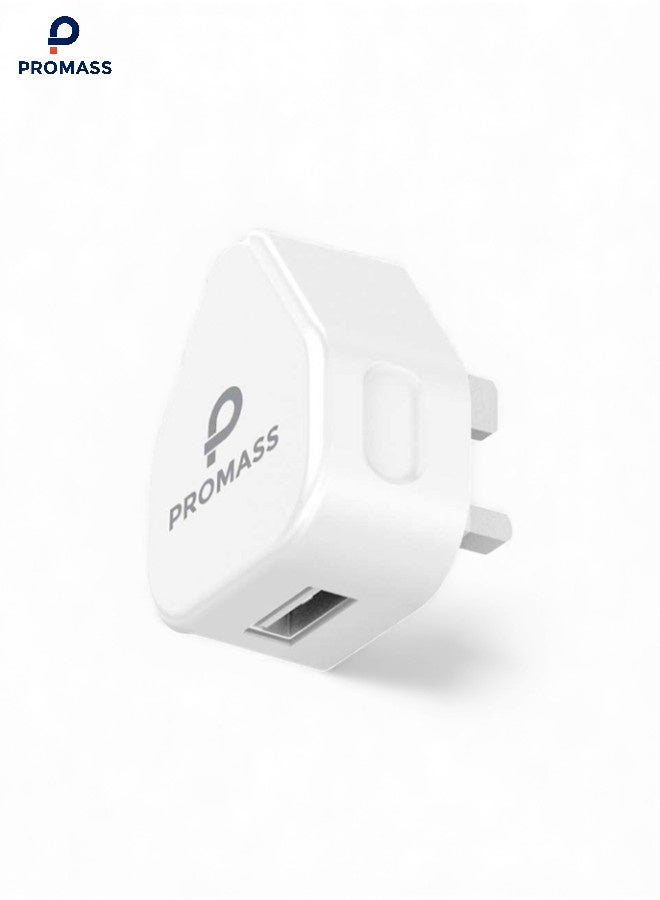 PROMASS 10W USB charger, compatible with iPhone 7/7 Plus/8/8 Plus/iPhone 6/6 Plus all models and Samsung Galaxy A80, A70, A60, A50 and A40, with one port - Image 1